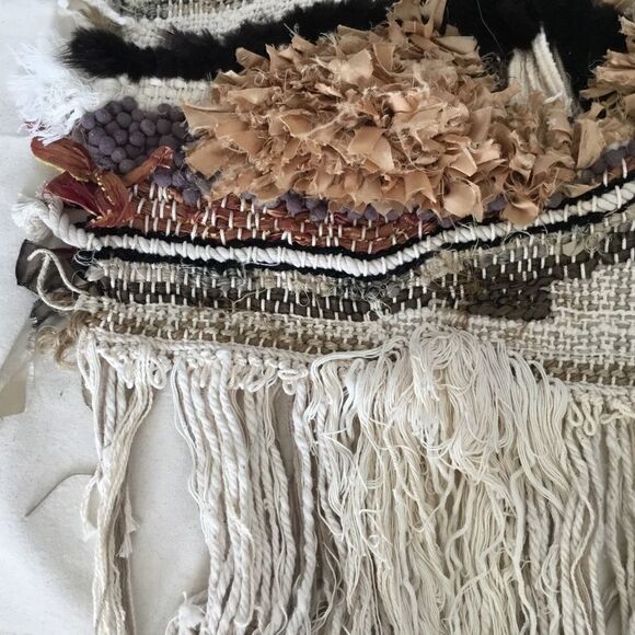 COPY - OOAK handmade woven wall hanging, earth tones. A0001 - Picture 6 of 8